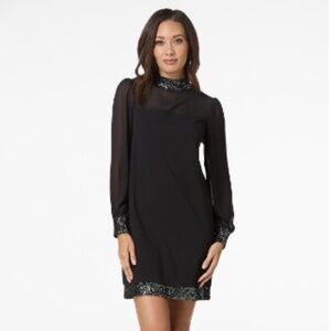 Cato NEW Sequin Mock Neck Fairy Cocktail Long Sleeve Illusion Dress Size 18/20